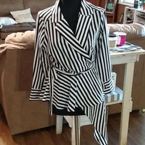 Black and white striped top